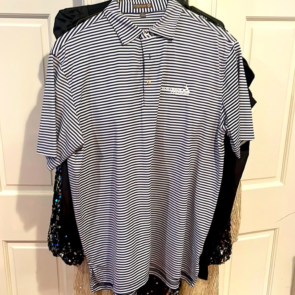 Peter Millar Summer Comfort Element 4 Southern Company Tour Golf Polo Shirt Sz L